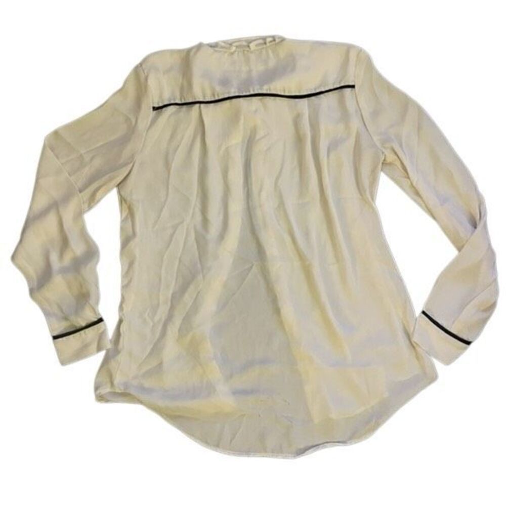 Zara Basic Ruffle Detail Button Down Shirt - Picture 2 of 10